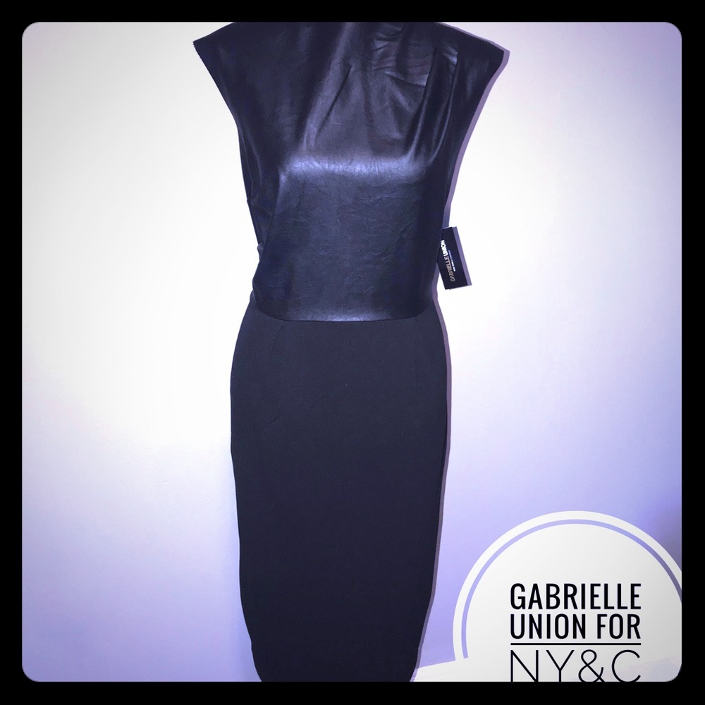 Faux Leather Dress by Gabrielle Union